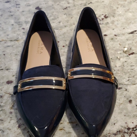 Zara Shoes - Zara blue and gold